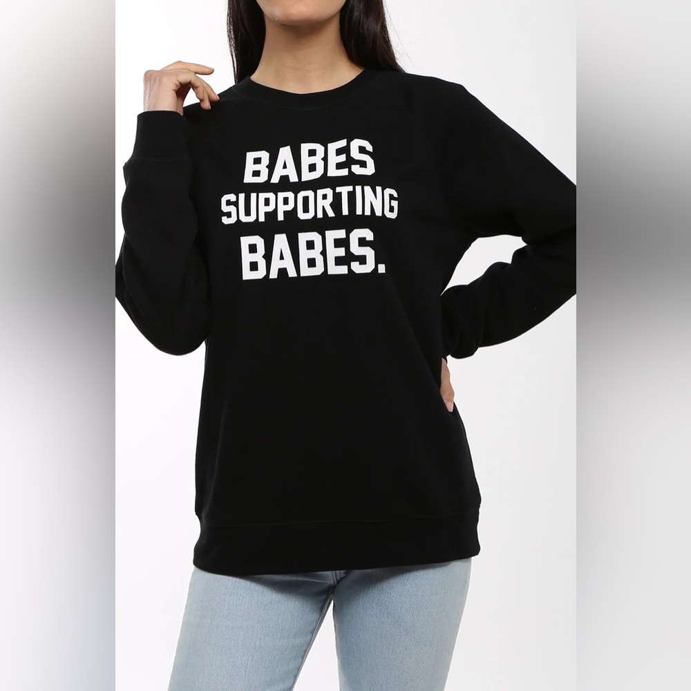 BRUNETTE THE LABEL Black 'Babes Supporting Babes' Sweatshirt